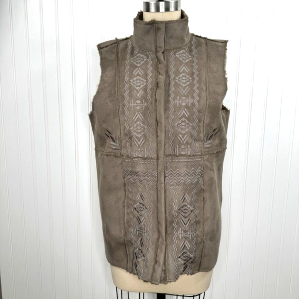 Johnny Was‎ Women"s Embroidered Vest Biya Taraxa Size M - Picture 7 of 11